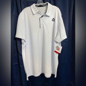 Reebok Men's White Polo Shirt Size 2XL NWT